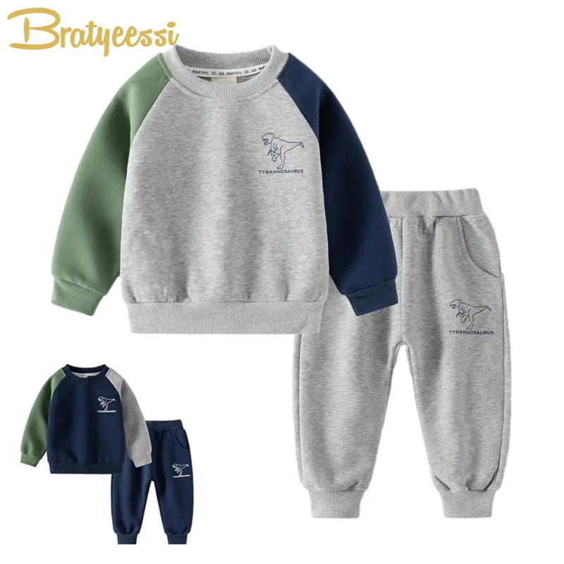 

2023 Baby Boy Clothes Set Long Sleeve Kids Sweatshirt Pants 2Pcs Casual Pullover Sports Suit Children Clothing Kids Outfit Sets