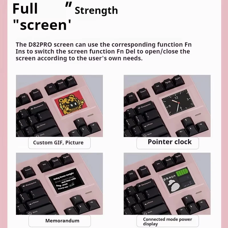 SP STAR D82 PRO Механическая клавиатура трехрежимная прокладка для горячей замены RGB