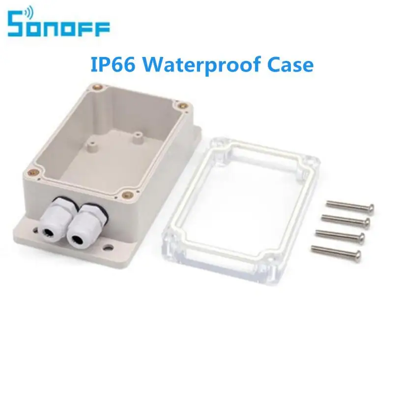 

SONOFF IP66 Waterproof Case Water-resistant Shell Waterproof Junction Box For Sonoff Basic/RF/Dual/Pow For Xmas Tree Lights