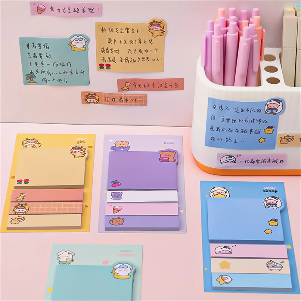 

Sticker Classification Unique Design Notepaste Cartoon Practical Note Sticker Creative Notepad With Stickers Writing Supplies