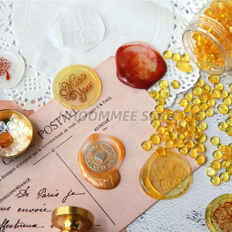 Резиновые частицы прозрачные огненные краски воск Янтарное золото печать для