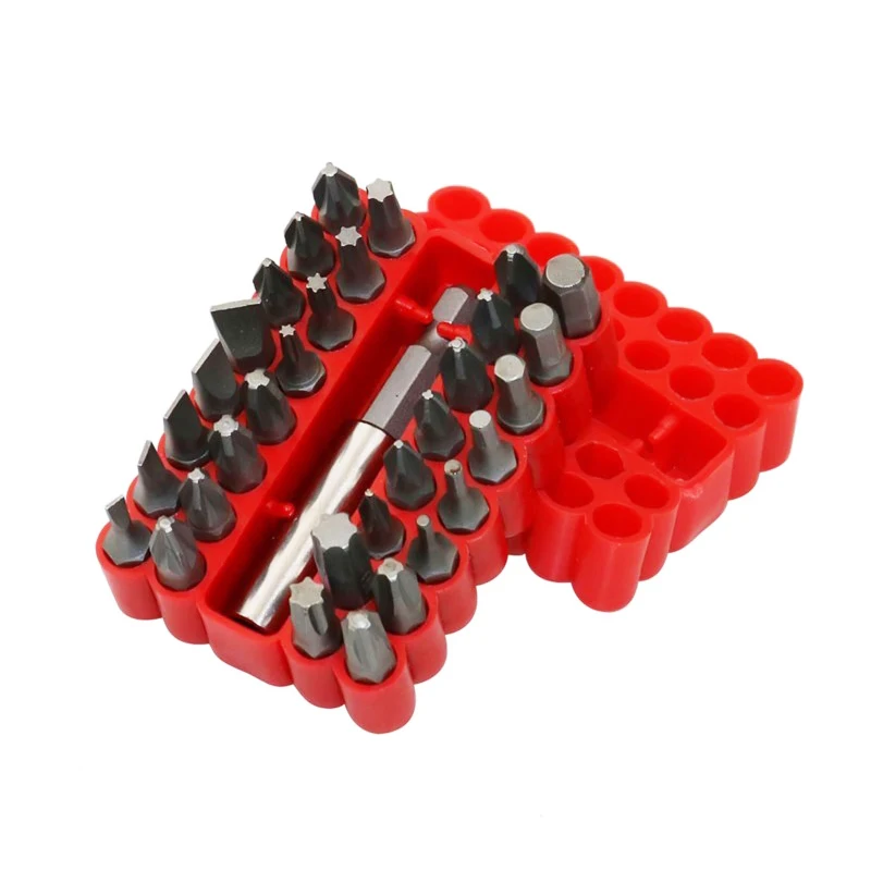 

33pcs Security Bit Set Drill Star Hex Spanner Torx Screwdriver With Holder Inside Hexagon Hollow Solid Batch Head Combination