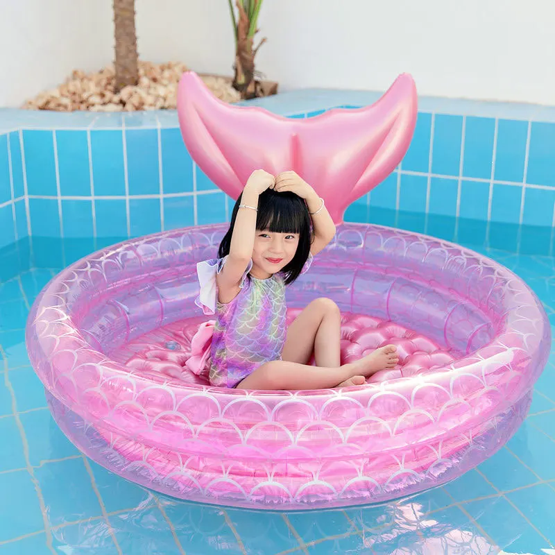 

Новый надувной бассейн mermслум для купания детей летний домашний открытый бассейн надувной квадратный плавательный бассейн для детей Подарки девочке
