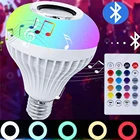 Умная лампа с Bluetooth, умная музыкальная лампа, светодиодные лампы для дома, Rgb, E27, фокус с динамиком, звуковая, для комнаты, дома, разные цвета