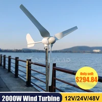 china factory 2000w 48v wind turbine generator low starting wind speed free alternative energy with mppt hybrid controller