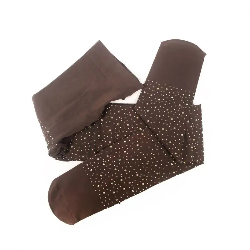 Women Pantyhose Velvet Rhinestone Pantyhose Women Pantyhose Stockings Black Velvet Elastic Soft Sexy Pantyhose