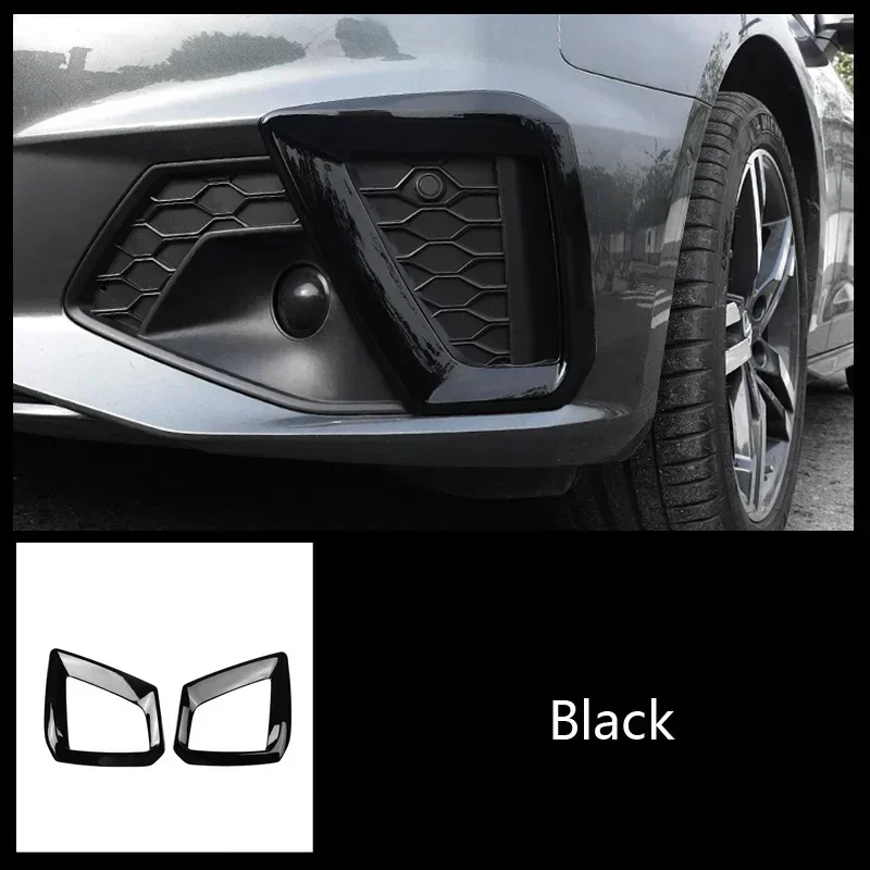 

Стайлинг автомобиля, передний бампер, противотуманная фара, декоративная рамка, накладка для Audi A4 B9 2019 2020 2021 2022, автомобильные внешние аксессуары