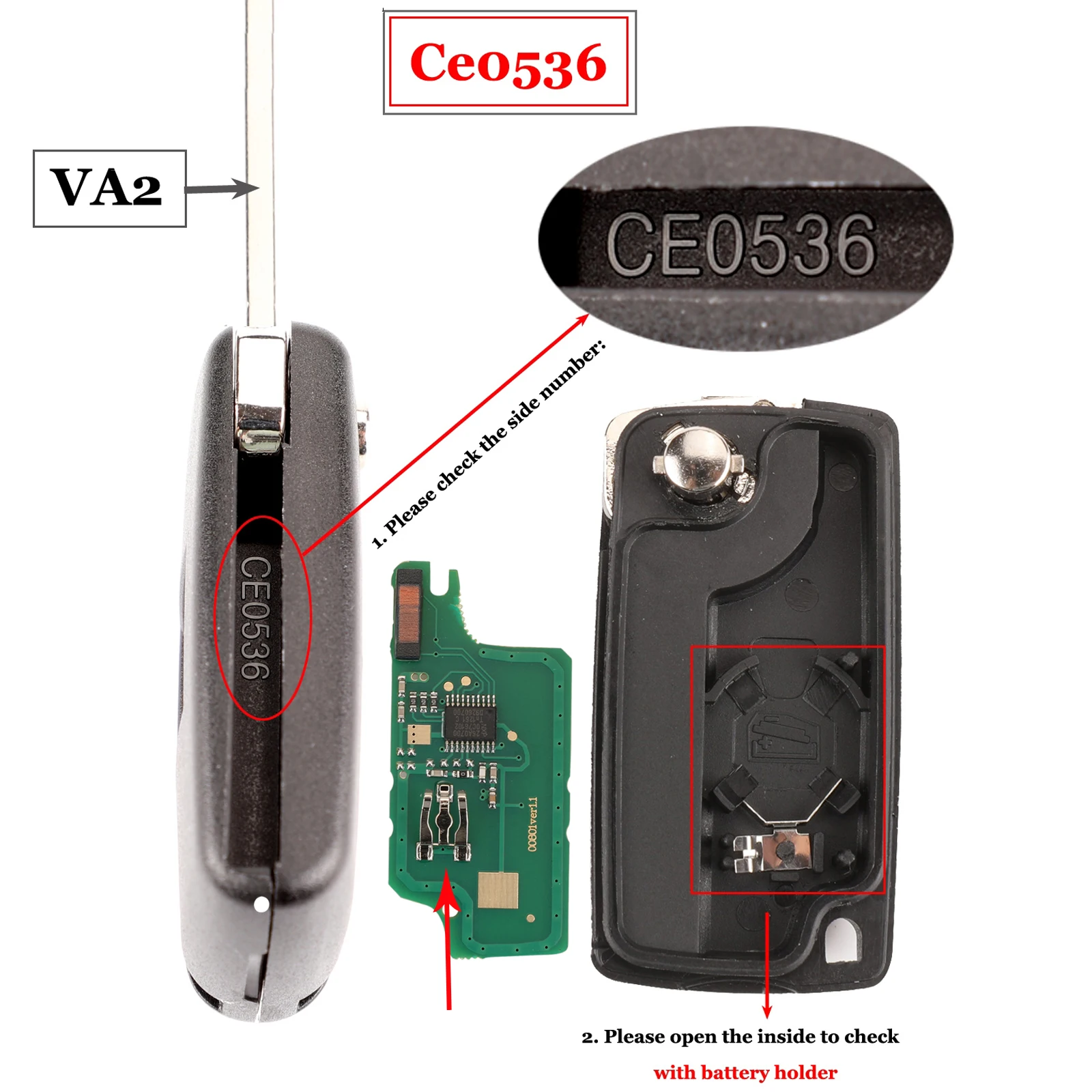 

Jingyuqin 2 кнопки дистанционного ключа автомобиля ASK/FSK 434 МГц для Citroen C4 C5 C6 C8 Xsara Picasso для Peugeot 107 207 ...