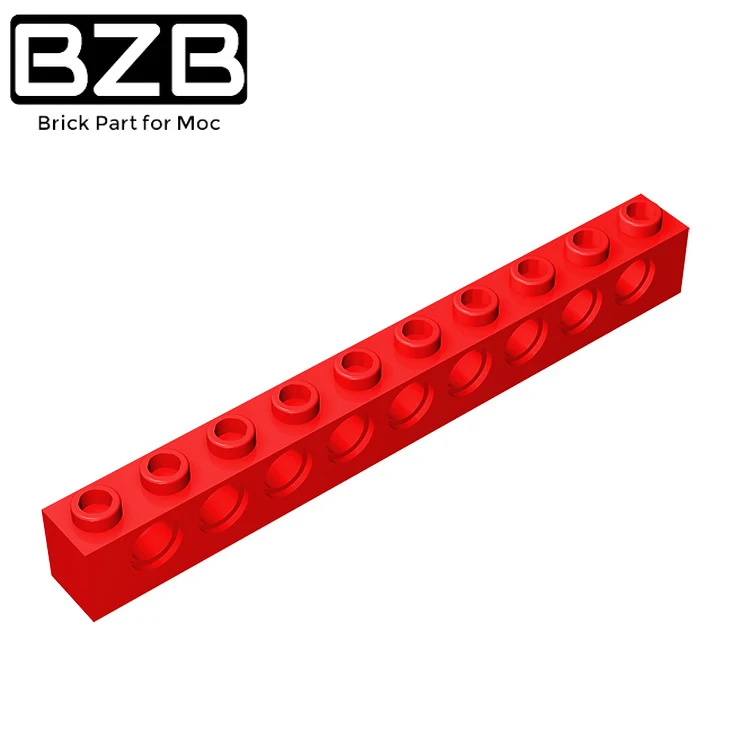 

10 шт., детали MOC 2730, высокотехнологичный кирпич 1x10 с 9 отверстиями