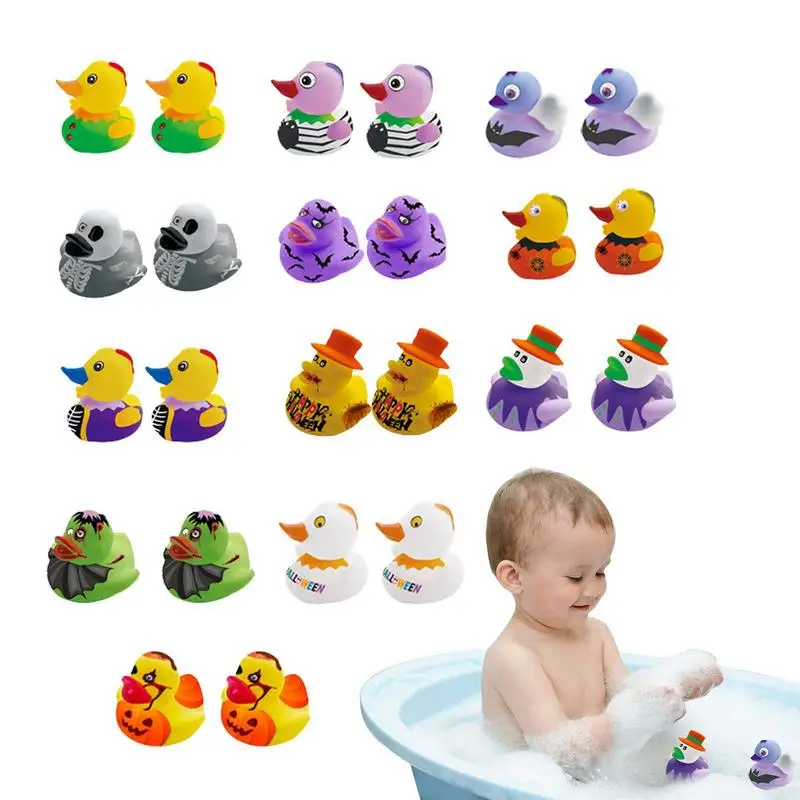 

Halloween Floating Ducks Halloween Style Sound Ducks Toys Party Favors Assorted Spooky Skeleton Ducks Themed Bathtub Toys