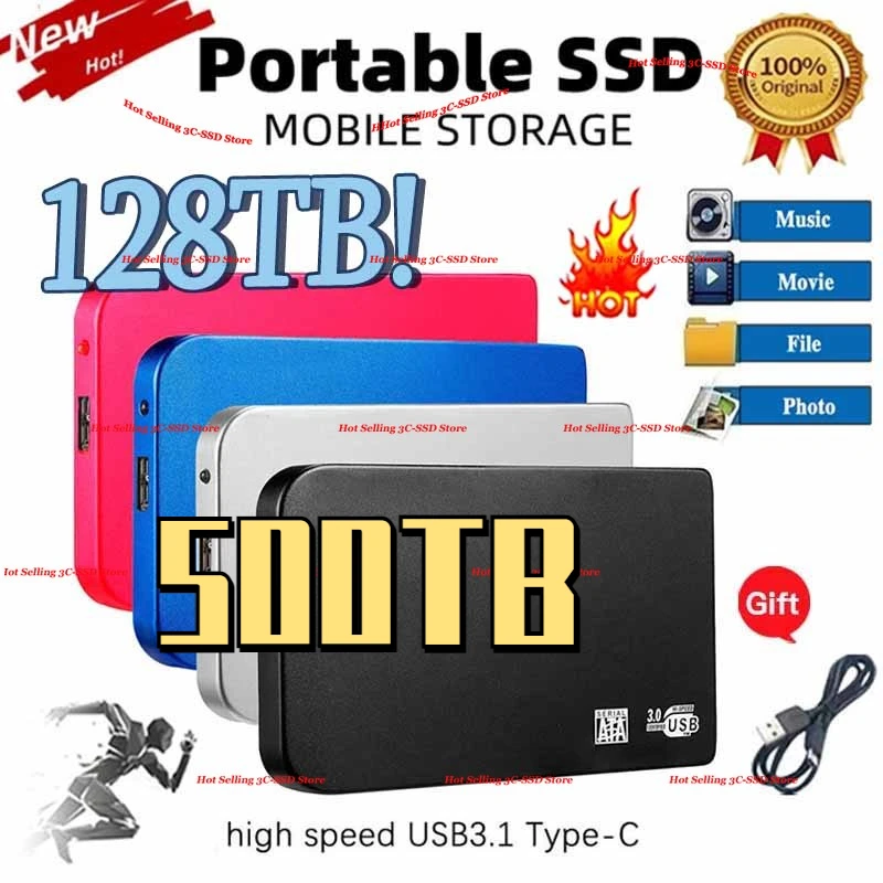 

Original High-speed 1TB SSD Portable External Solid State Hard Drive USB3.0 Interface HDD Mobile Hard Drive For Laptop/mac/PC