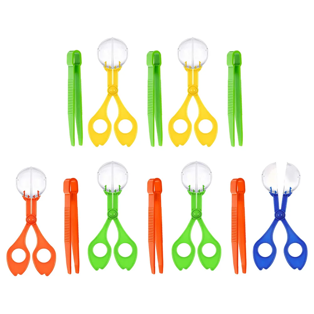 

6 Sets of Interesting Kids Insect Clamps Bug Scissors Clips and Tweezers