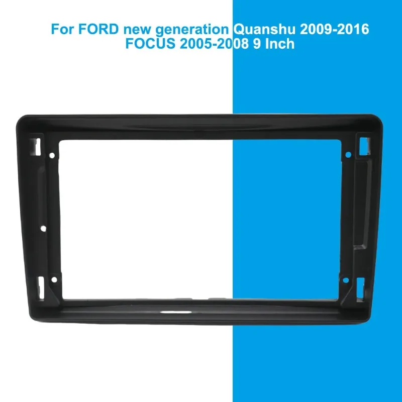 Фото 9-дюймовая 2Din-рамка автомобильного радио для FORD нового поколения Quanshu 2009-2016 FOCUS 2005-2008, комплект стереоадаптеров №4