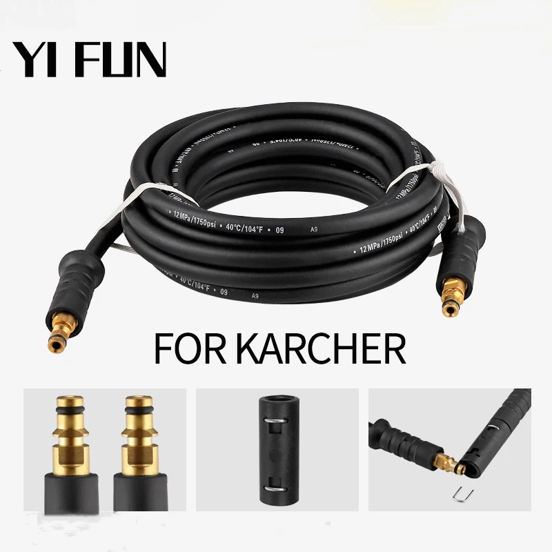 3M120bar High Pressure Washer Hose Pipe For Karcher With Extension Joint Connect High Pressure Wash Gun Machine Car Accessory