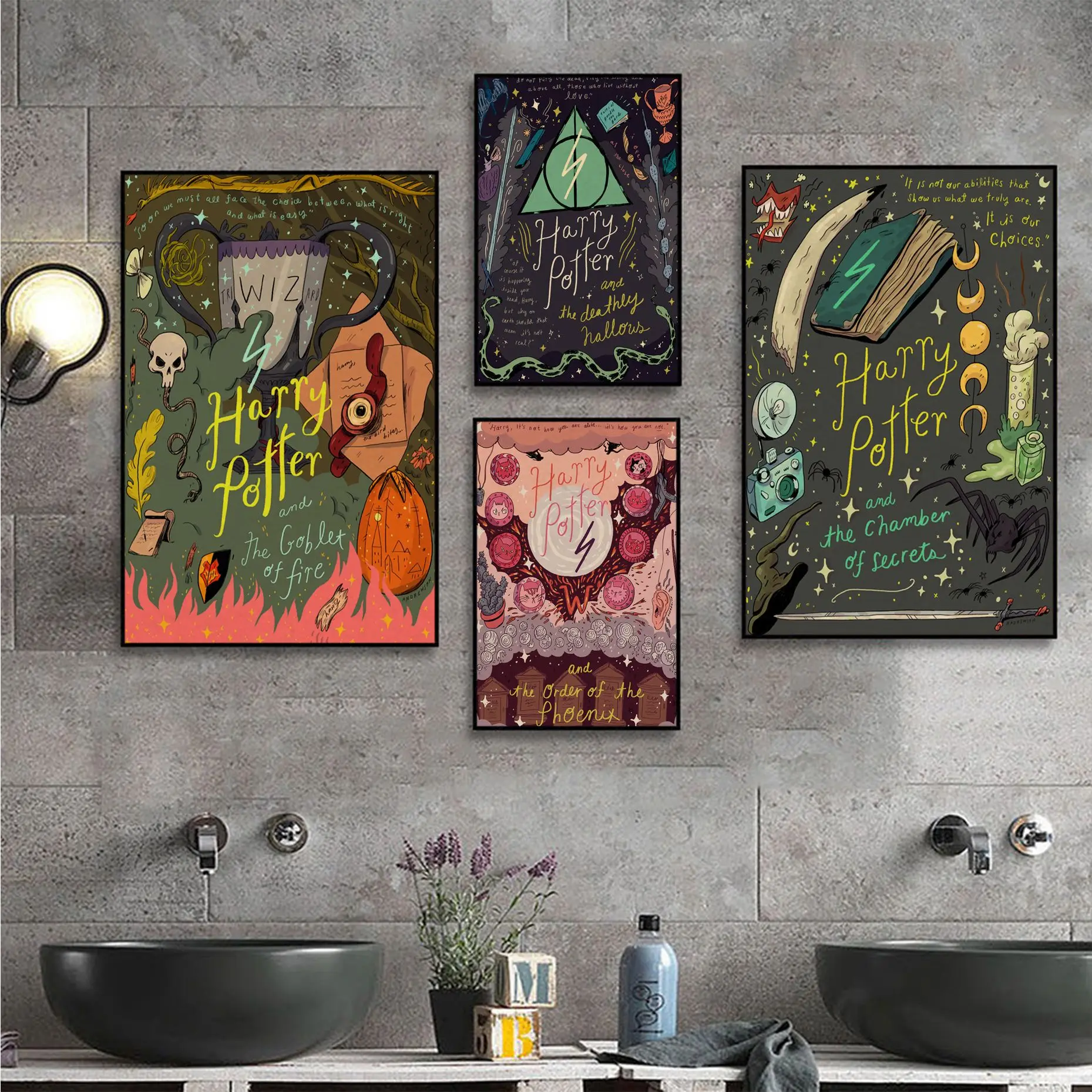 

BANDAI Harry Potter Classic Anime Poster Vintage Room Home Bar Cafe Decor Wall decor