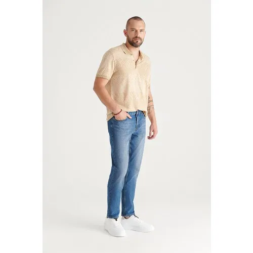 Avva Male Blue Comfort Slim Fit Jean 