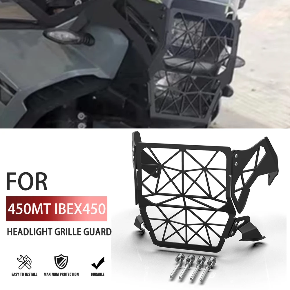 2024 2025 2026 для CFMOTO 450 MT IBEX MT450 450IBEX решетки фар мотоцикла защита крышка переднего