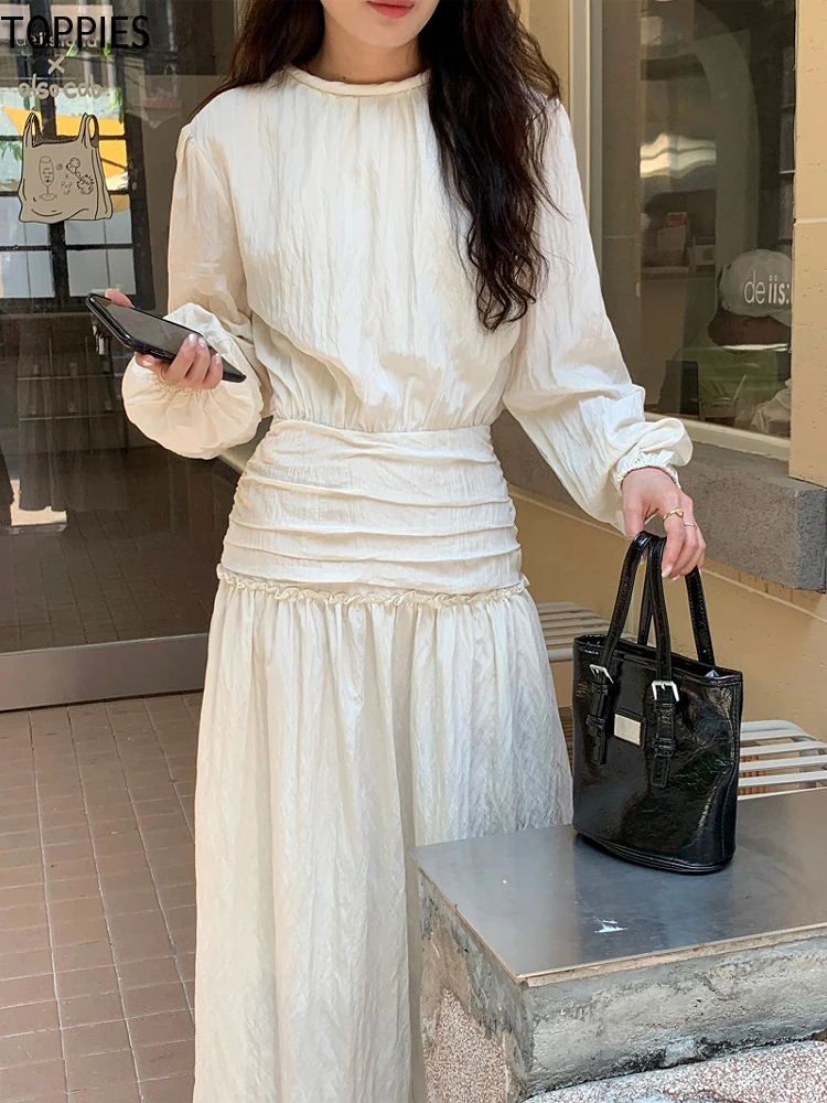 

Женское платье в Корейском стиле, облегающее платье с плиссировкой на талии