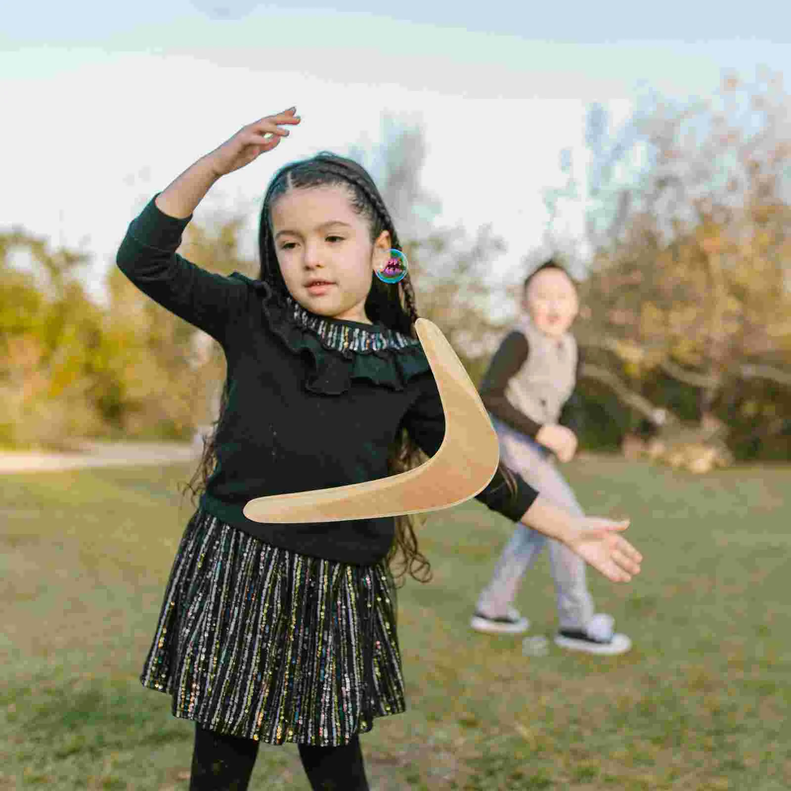 

Outdoors Gear Boomerang Sports Equipment Adults Wooden Plaything Flying Kids Toy V-design Child Professional