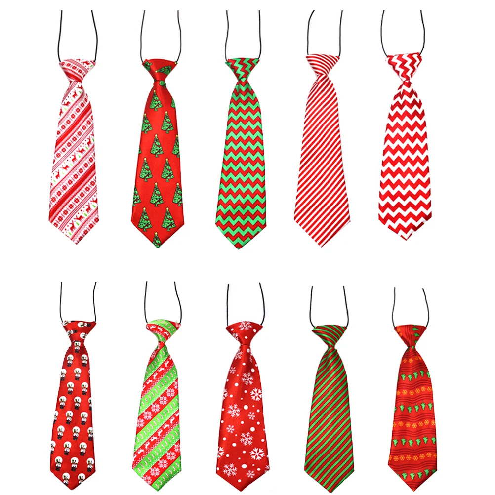 

10pcs Creative Christmas Dogs Ties Pets Neck Collar Festival Accessories