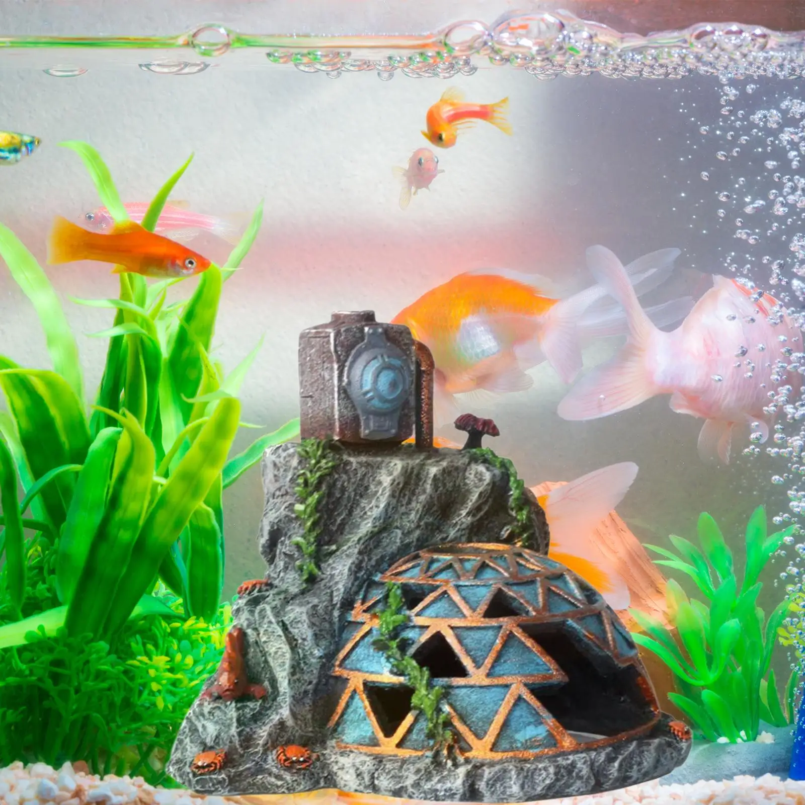 

Resin Fish Tank Decoration Statue Hide Cave for Living Room Decoration Accs