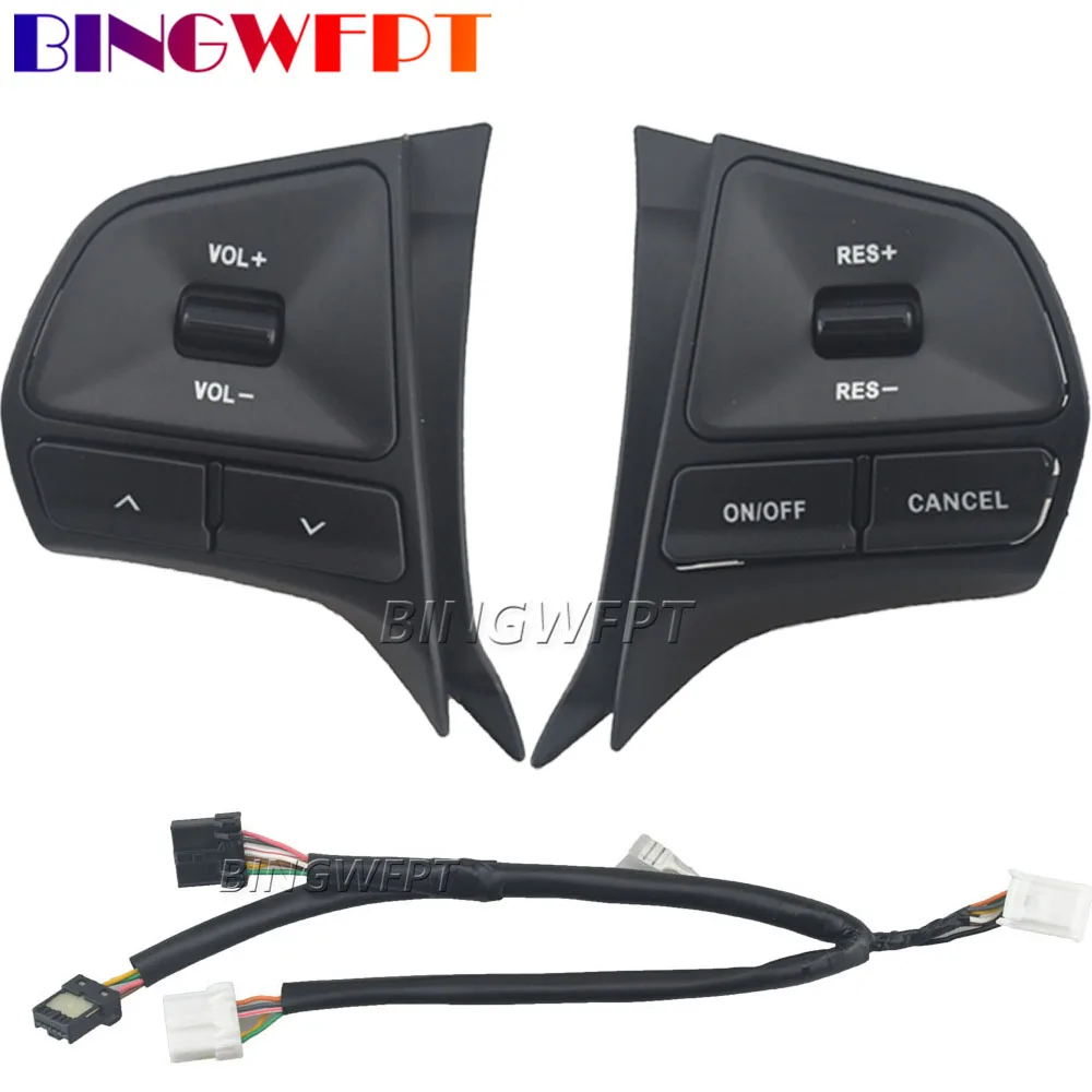 

Кнопки на руле для KIA Rio 2011 2012 2013 2014 2015 2016, круиз-контроль, пульт дистанционного управления, Bluetooth, громкость, автомобильные переключатели