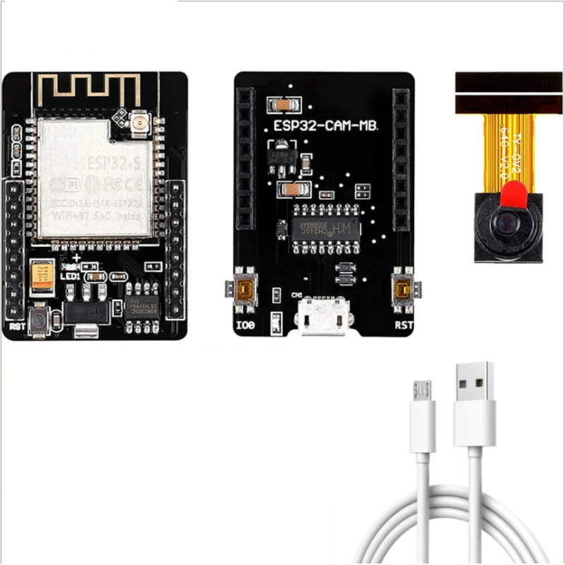 

ESP32-CAM-MB WiFi модуль ESP32 серийный для WiFi ESP32 макетная плата 5V Bluetooth с камерой OV2640 с кабелем