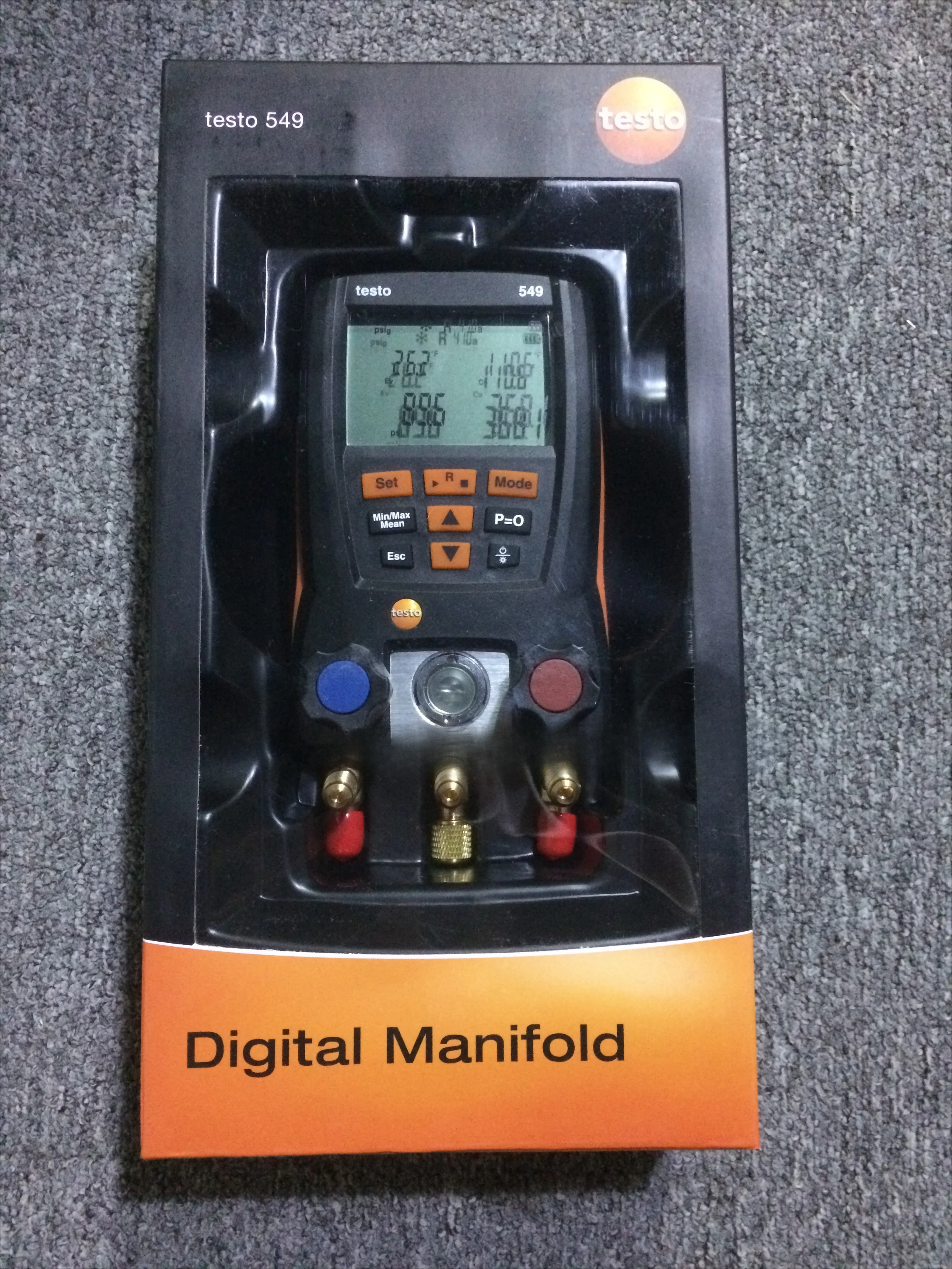 Мужская площадь Digitales Testo 549 началь 0560 0550 Con 60 Refrigerantes De Corriente