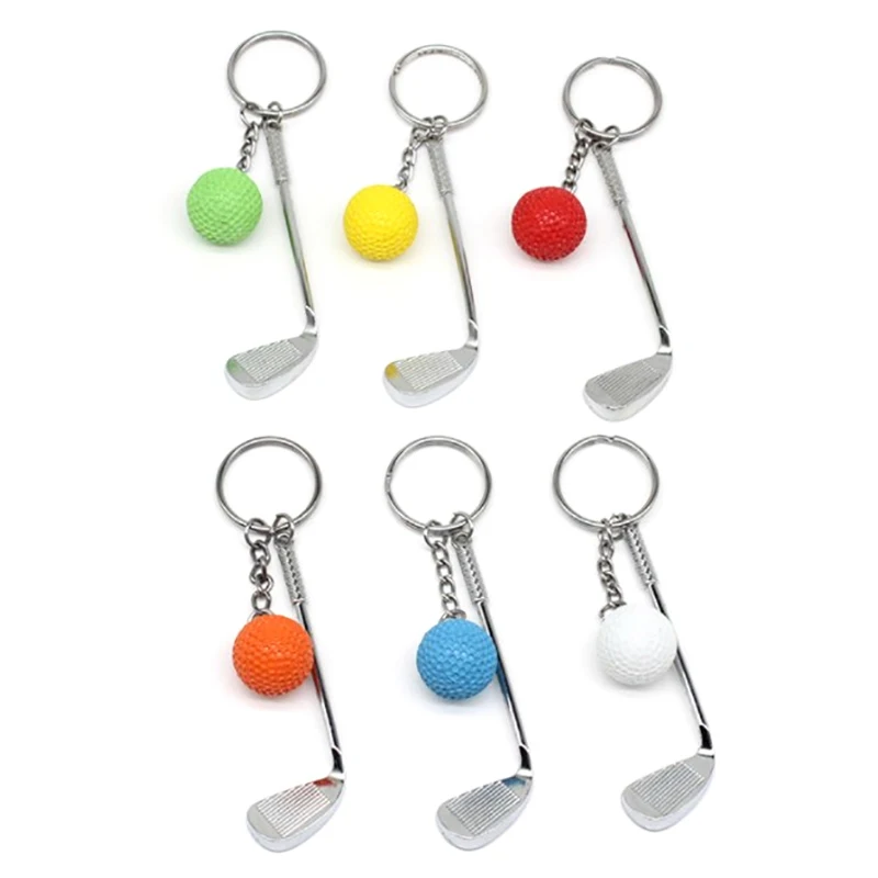 Pendant Keychain Cute Mini Metal Keyring Bag Decoration Sports Lovers Club Birthday Elder Gift