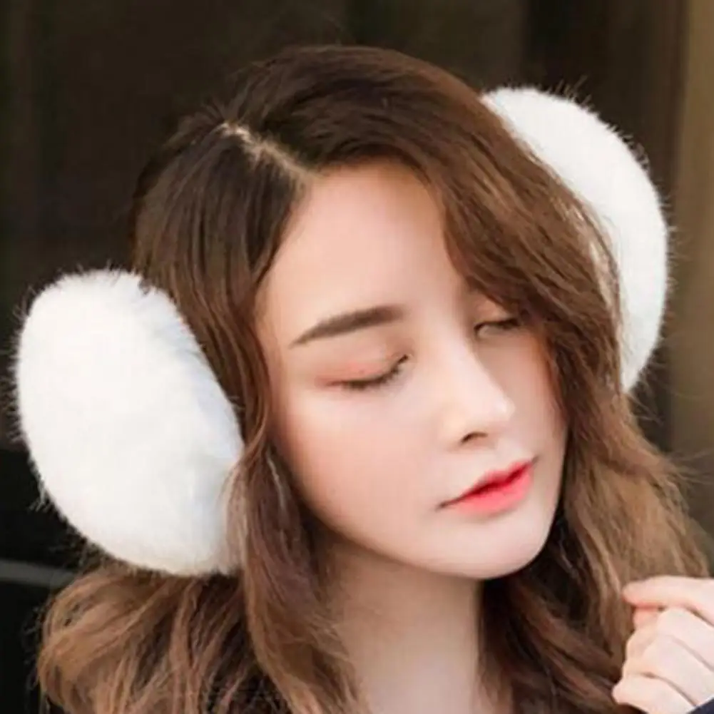 

Fuzzy Women Earmuff Winter Warm Earmuffs Adjustable Plush Cute Girls Adults Winter Ear Warmer Headwear Plush Ear Protector