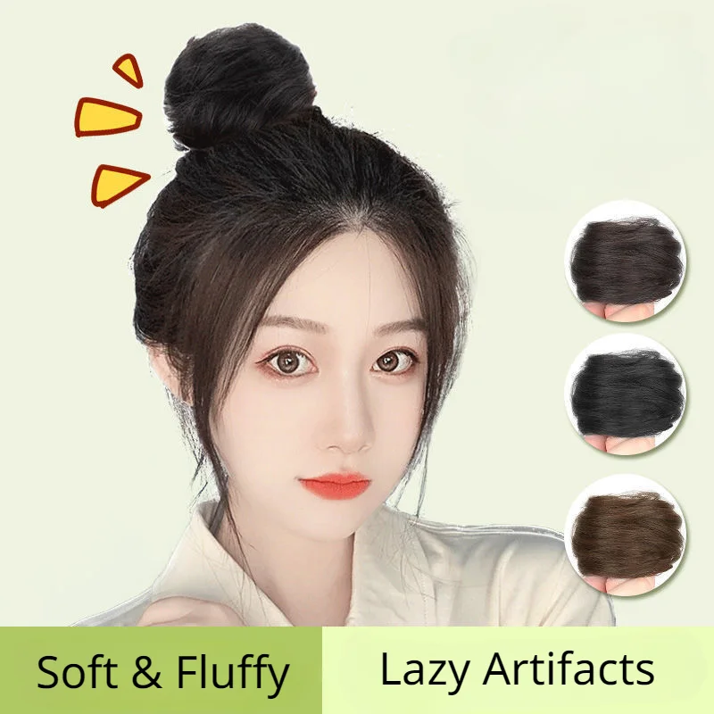 

Lazy Fluffy Ponytail Braiding Tool Invisible Natural Seamless Bun Maker Women Girls Hair Decoration Hair Pads Hair Styling Ties