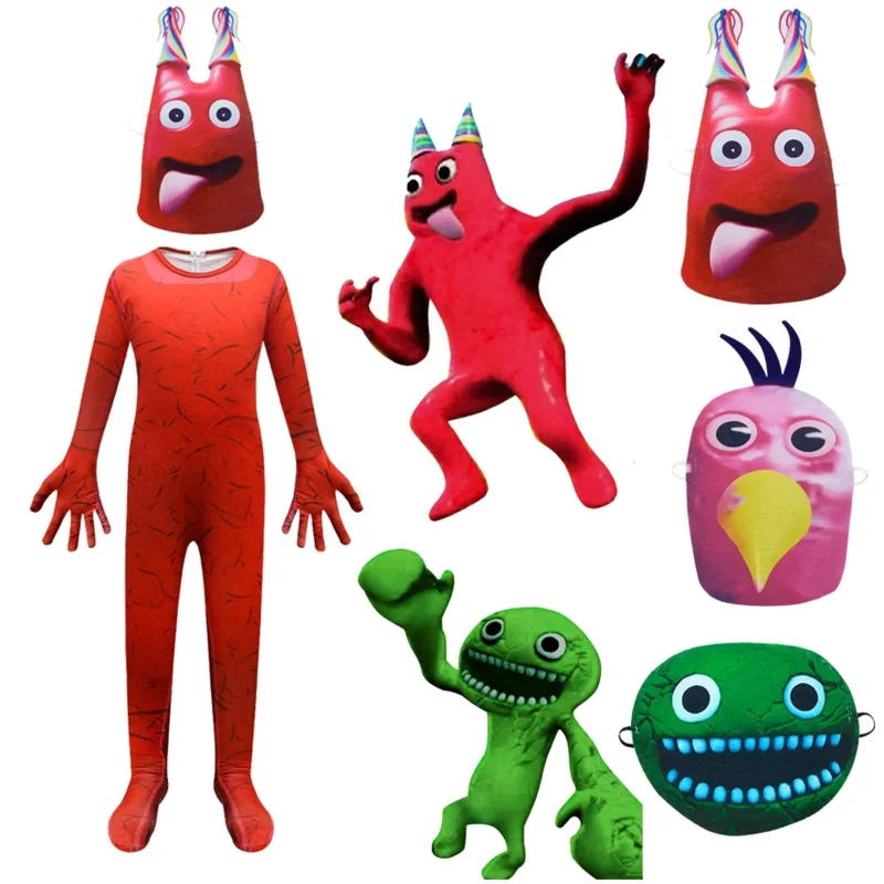 Костюм для косплея Garten of Banban зеленое боди в стиле Джамбо Джош раньше комбинезон