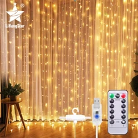 3m led fairy tale light string remote control usb color garland curtain light string christmas wedding holiday decoration home