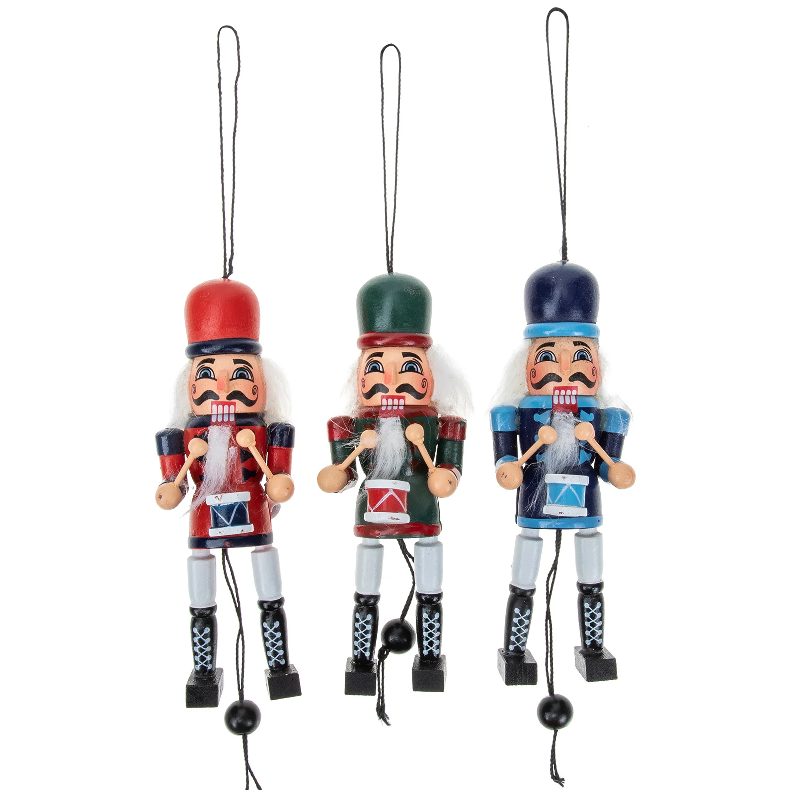 

Nutcracker Christmas Nutcrackers Woodensoldier Puppet Hanging Wood Figurine Figures Decor Figure Holiday Tree Ornament