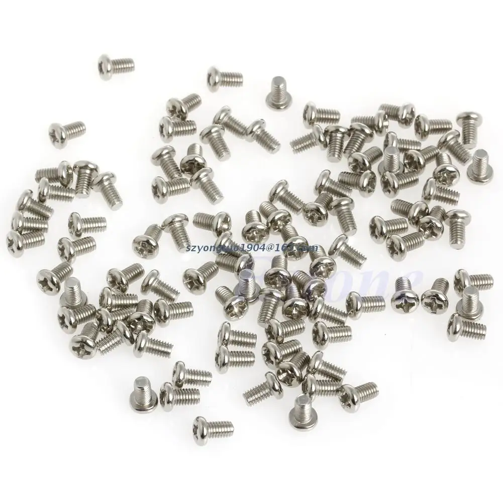 

P82D 100 Pcs M3x5mm Flat for Head Phillips Screws Kit Stainless Steel Self Tapping Screws Small Electronic Screws Durable