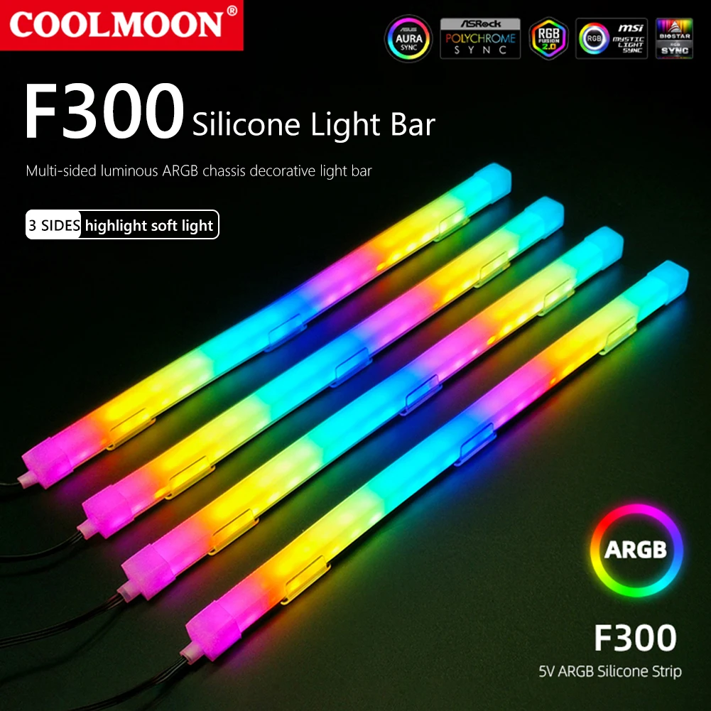 

5V 3Pin 4Pin Flexible Lamp Strip ARGB AURA SYNC 26LED Light Bar Computer Accessories Motherboard Light Bar Silicone for Gigabyte