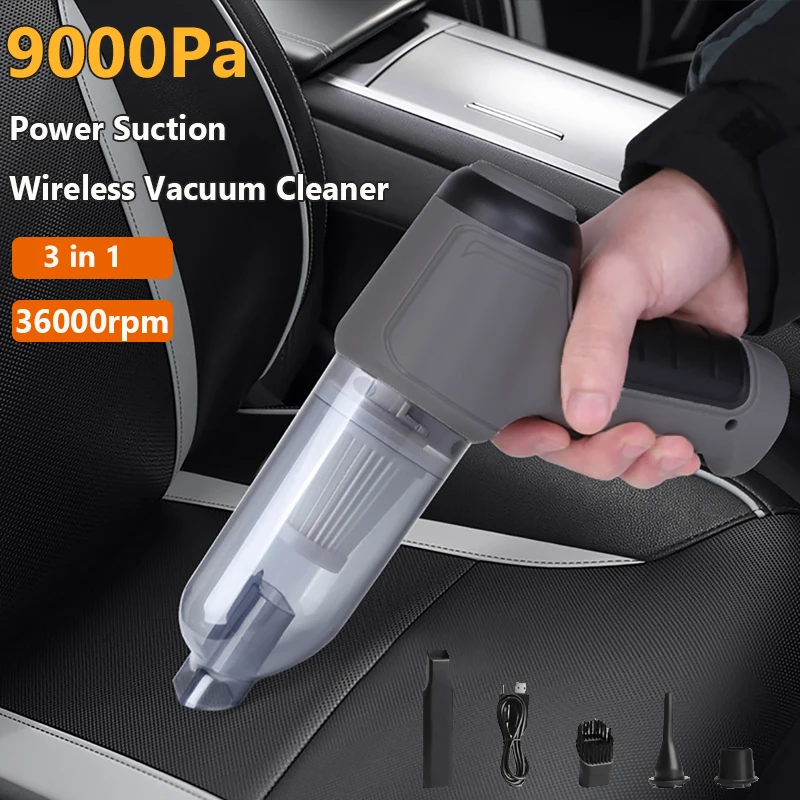 

9000Pa Wireless Vacuum Cleaner 120W Blowable Cordless Handheld Auto Vacuum Home & Car Dual Use Mini Vacuum Cleaner PC Cleaners