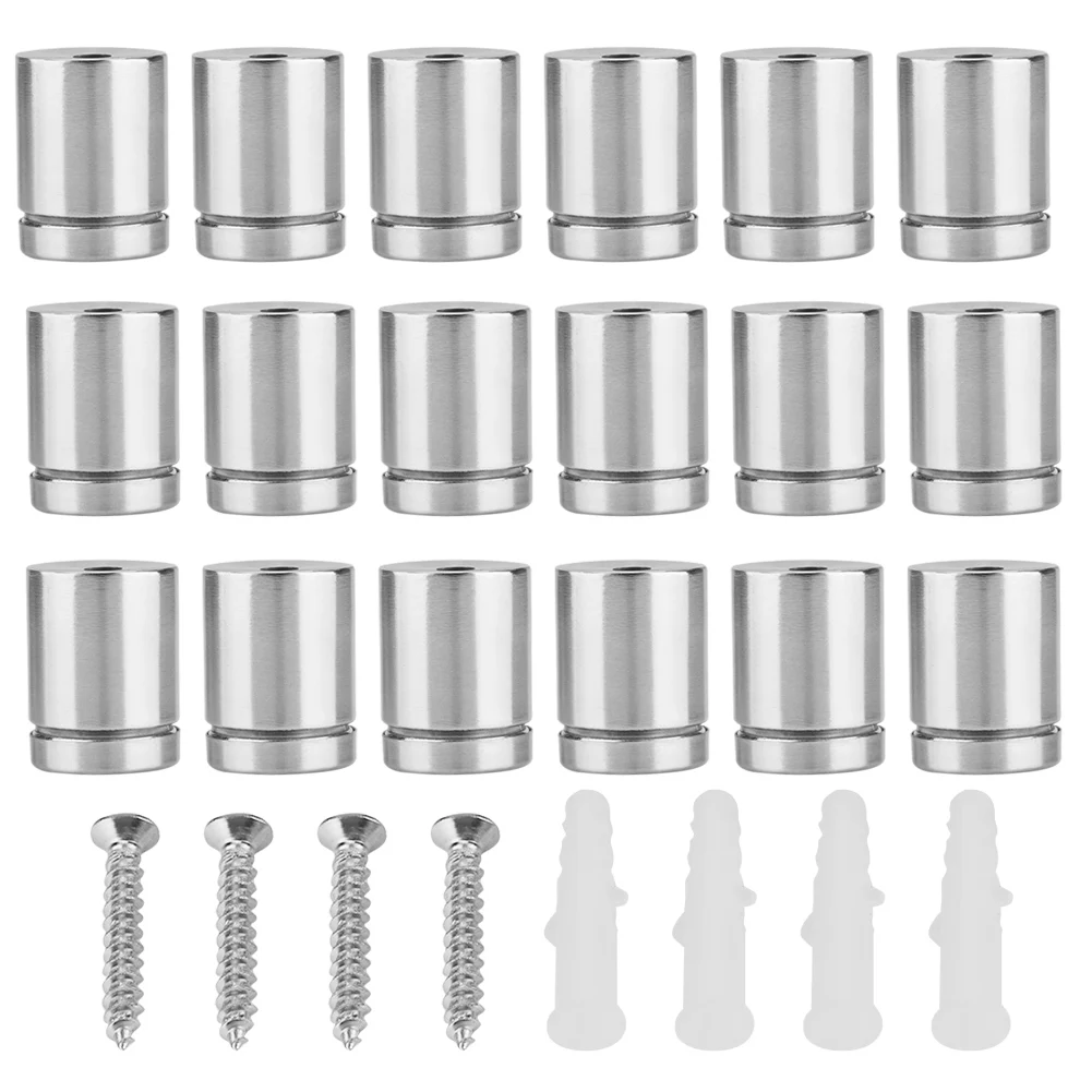 

18pcs M19*25mm Stainless Steel Advertisement Fixing Screws Glass Standoff Pin Nails Advertisement Screws