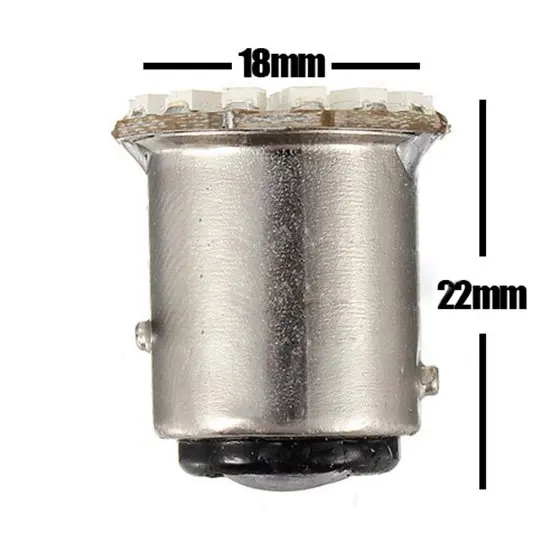 2x1157 T25 S25 BAY15D 22 SMD Светодиодная белая автомобильная лампа стоп-сигнала поворота