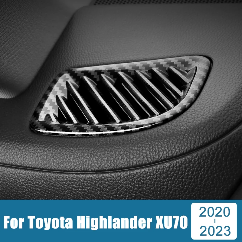 

ABS Car Center Console Air Conditioner Vent Outlet Cover Trims Accessories For Toyota Highlander XU70 2020 2021 2022 2023 Hybrid