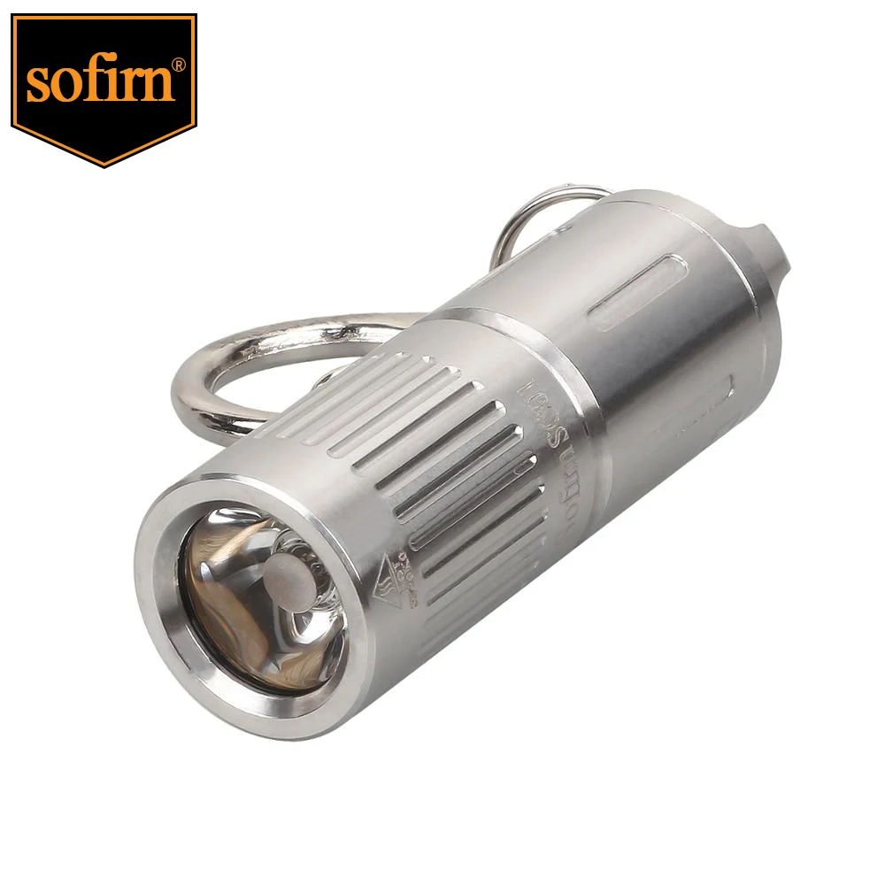 Sofirn New SC01 Mini LED Flashlight 10180 Rechargeable Keychain Light 330lm 2 Modes SST20 95 CRI by Stainless Steel