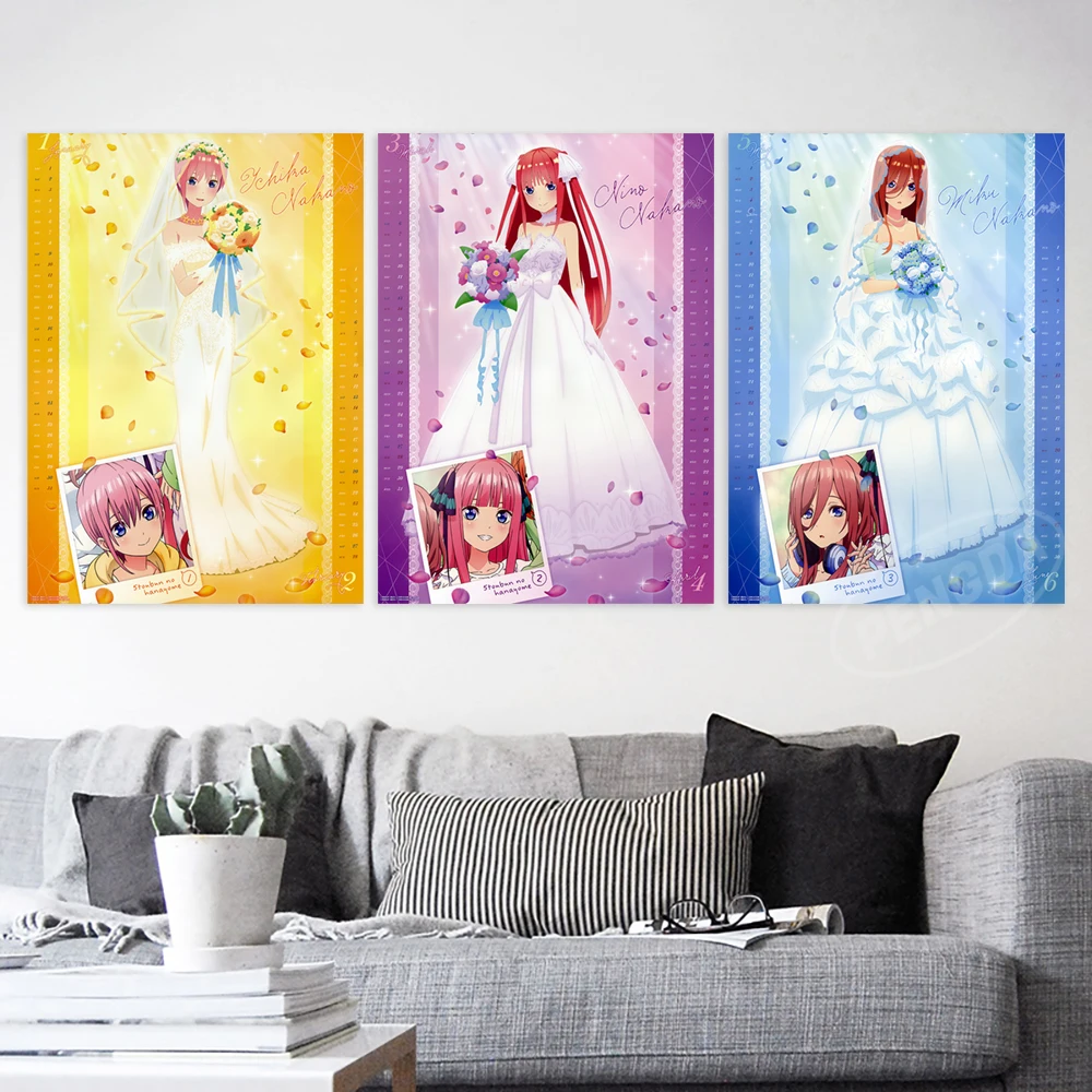 

Wall Art The Quintessential Quintuplets Canvas Nakano Nino Pictures Mikyu Home Decor Yotsuba Painting Prints Poster Living Room