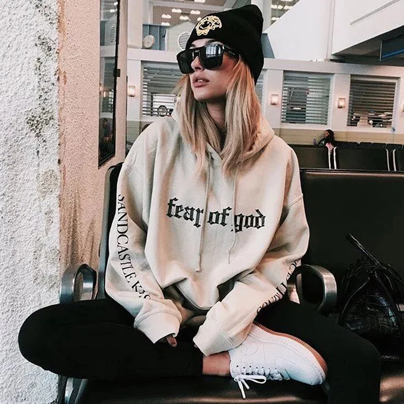 

Europe American Ins Streetwear Hoodies Oversize Punk Letter Fleece Sweatshirt Kanye Winter Hip Hop Baggy Hoody Couple Pullovers