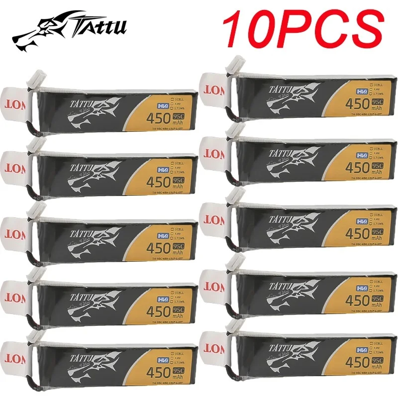 

10 шт., литий-полимерный аккумулятор 3,8 в, 450 мАч, 95C