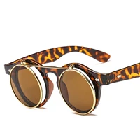 sunglasses for men new european and american flip round frame sunglasses ins fashion sunglasses glasses retro sunglasses