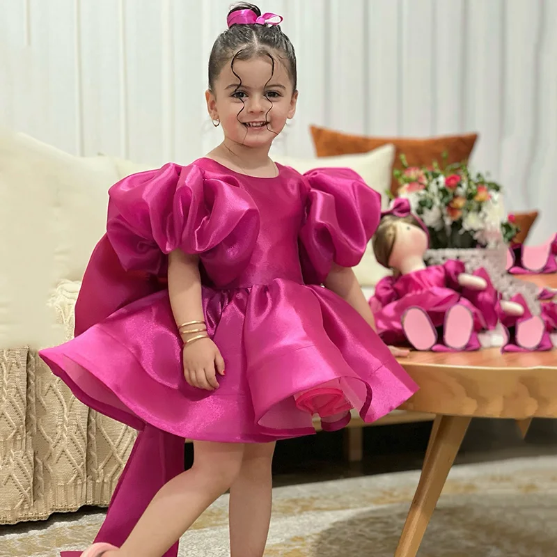 Eightree платье с цветочным узором для девочек на свадьбу пышное атласное бантом