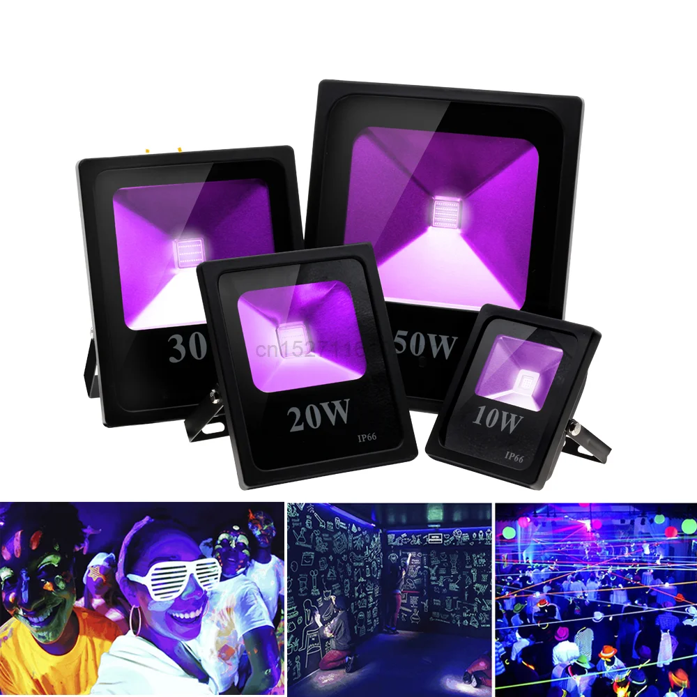 

5PCS 10W 20W 30W 50W UV LED Black Light Flood Light AC85-265V Waterproof Outdoor Ultra Violet Stage Light for Dance Party Disco