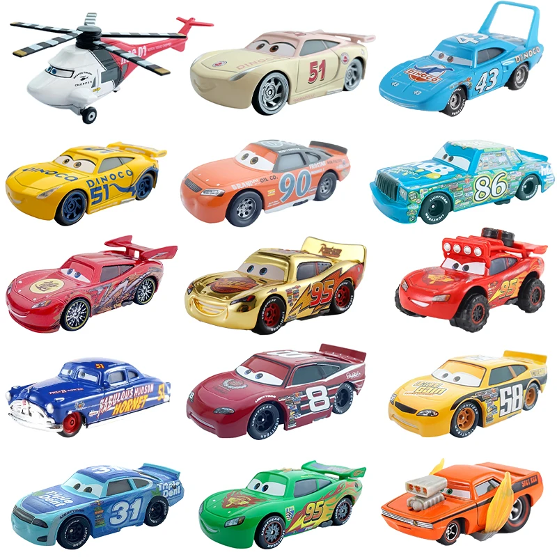 

Машинки Disney Pixar 2 3, король Круз Рамирес, самолёт, простой Молния Маккуин, металлическая мини-модель 1:55, литые игрушки для мальчиков, подарок н...