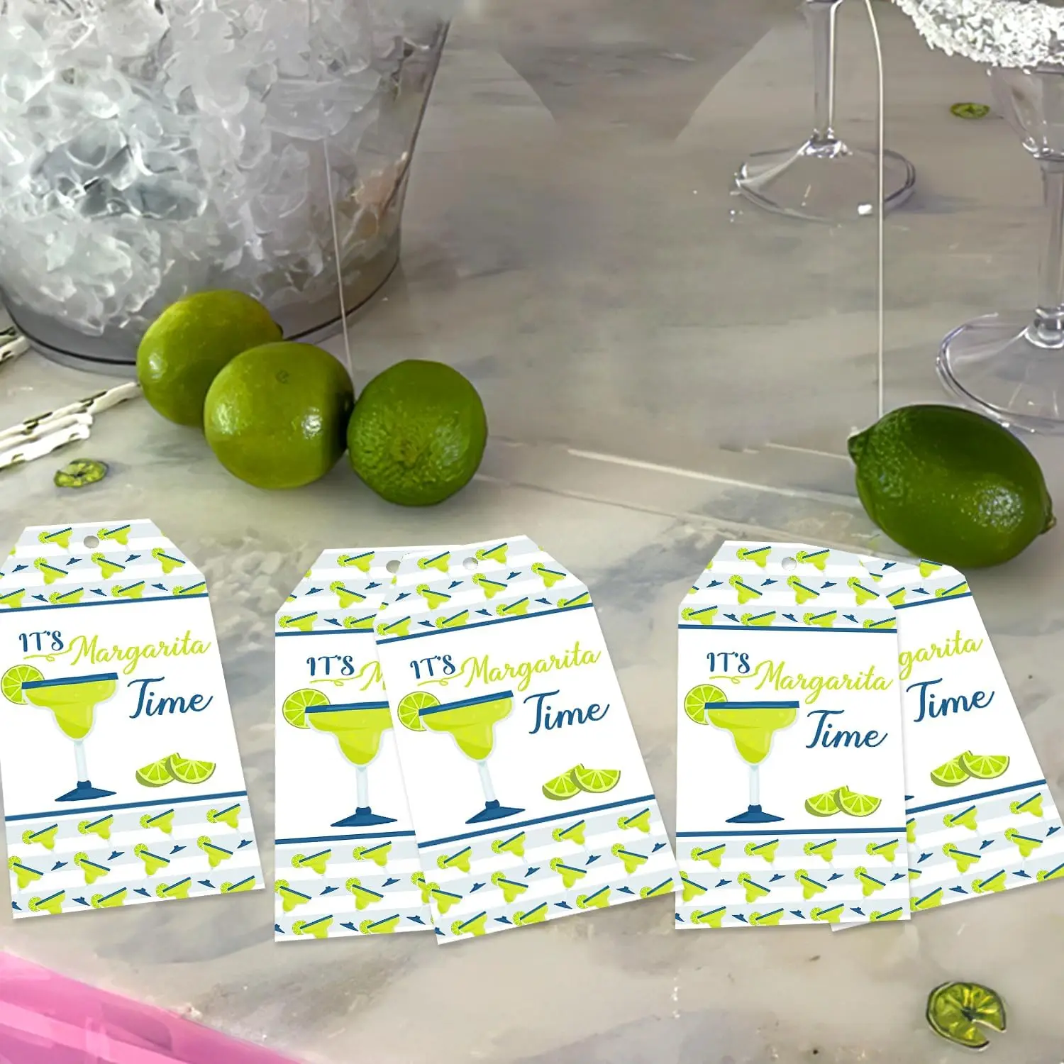 Бирки для сувениров Маргарита мрамор и Свадьба