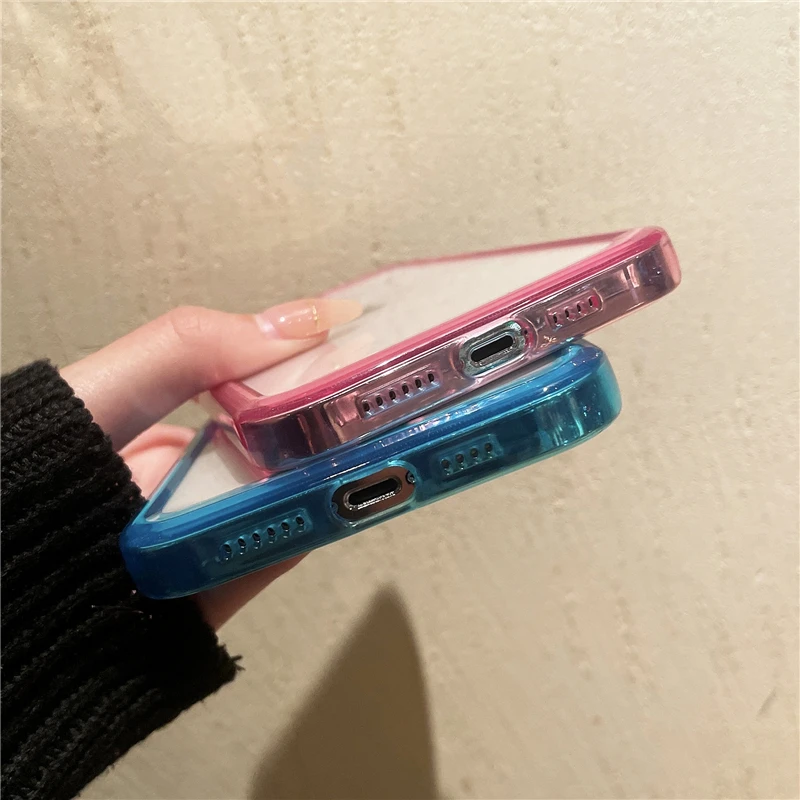 Прозрачный жесткий чехол из поликарбоната для iPhone 13 12 11 Pro Max XS XR X SE 7 8 Plus Защитный
